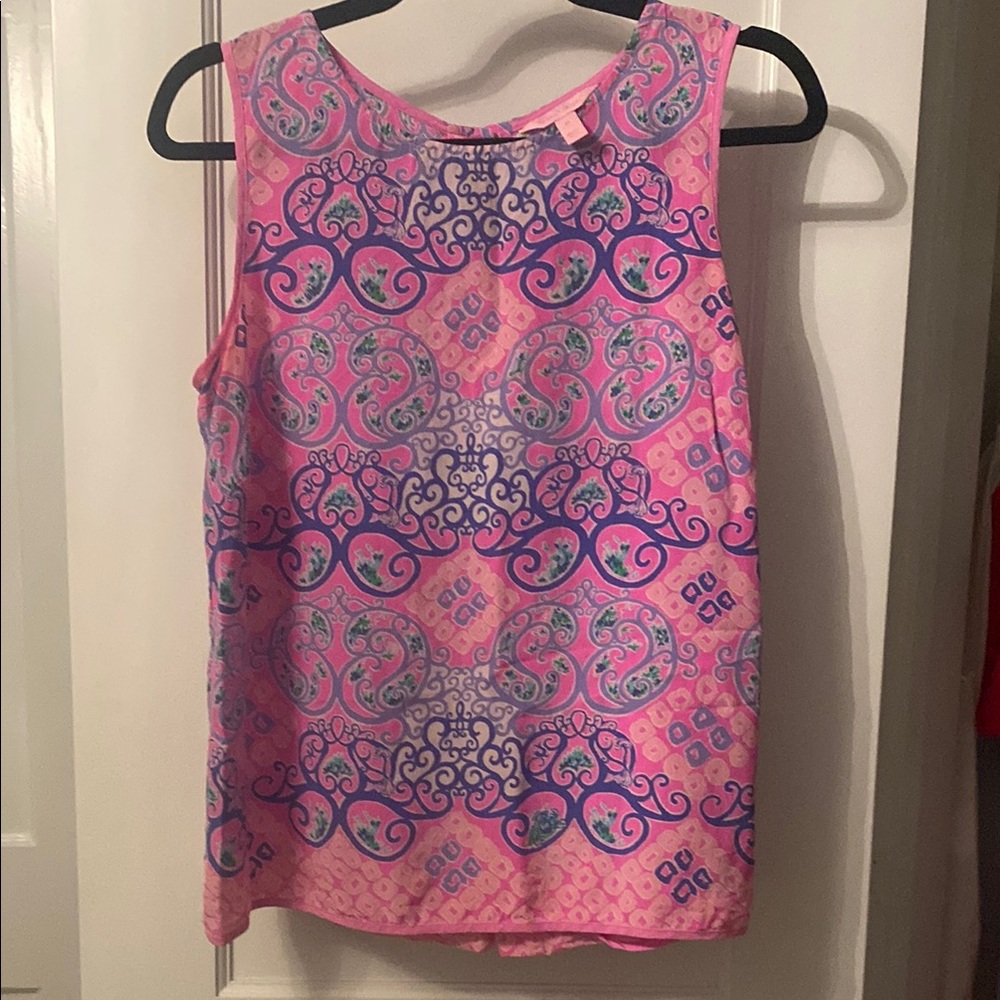 Lilly Pulitzer Pink Silk Women's Top